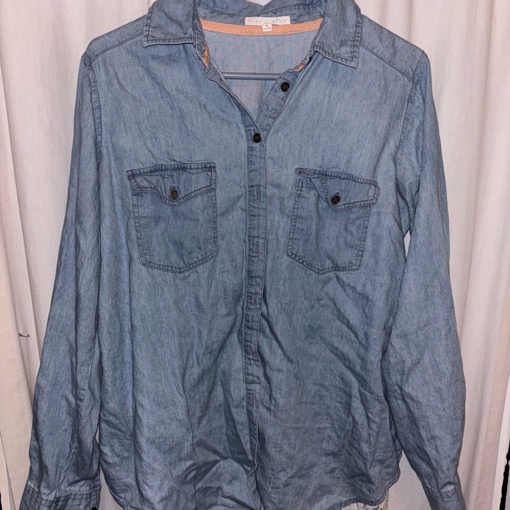 Hint of Mint Blue Button Down Shirt
